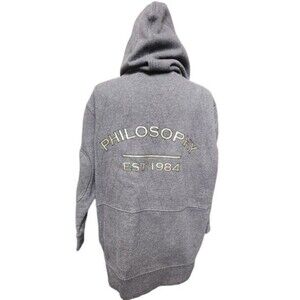 Philosophy Gray Hoodie Size XS Cotton Unisex